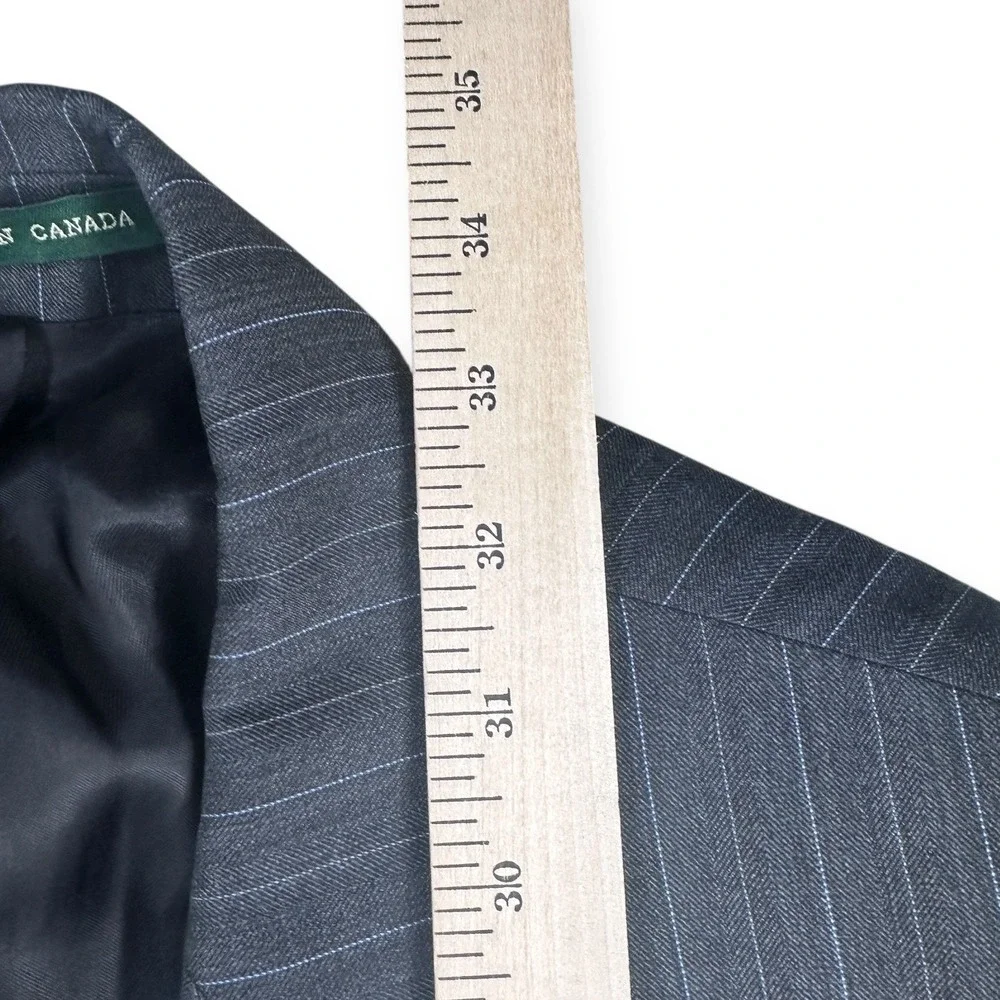 Lauren Ralph Lauren‎ Men's Pinstripe Wool Blazer Jacket Size M